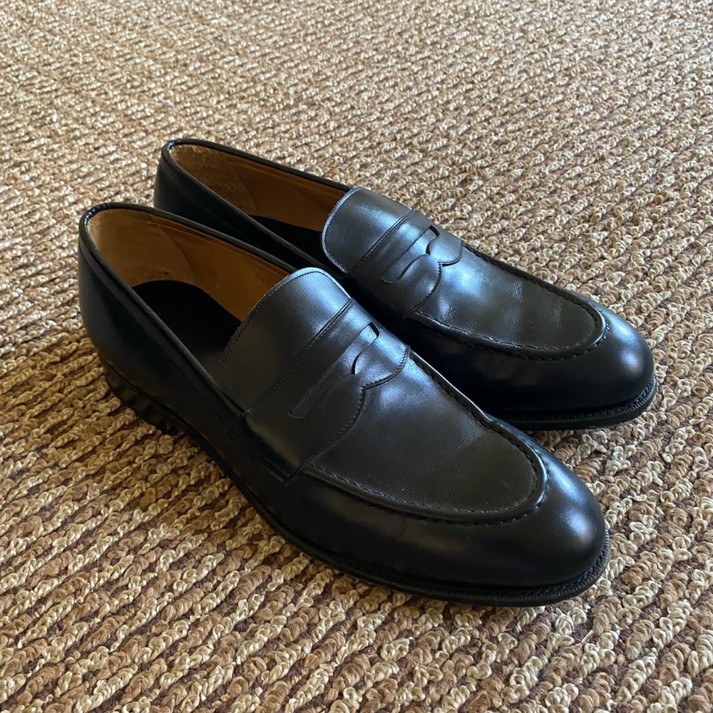 Classic Black Leather Loafers